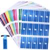 NVGFTG 720 etichette per cavi a clip, 12 colori, impermeabili, resistenti agli strappi, autoadesive, marcatura per cavi classificati