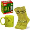 The Grinch Tazza e Calzini Donna Set, Tazze Ceramica e Calze - Regalo Donna, Adolescenti