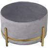Alexandra House Living Pouf Grigio Velluto Legno 50 x 30 x 50 cm