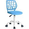 FurnitureR 360 Swivel Mesh Back Fabric Seat Height Adjustable Desk Chair Sedia da Scrittura Natalizia per Il Ritorno a Scuola, Regalo Ragazze, Tessuto Polipropilene, D39xW40xH87cm