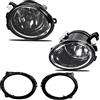 WISGOL - Fendinebbia adatto per BMW 3 Series (HB/SDN/WGN) (E46) 09/2001-07/2005 3 Series (CPE/CONV) (E46) 09/2001-12/2007 for M-tech bumper, un paio di fari fendinebbia, Lenti chiare HB4/9006 12V 51W