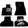 MTC Automotive Tappetini per BMW X5 (F15) 2013-2018 (Anche plug-in Hybrid) e X6 (F16) 2014-2019 Su misura, antiscivolo, battitacco in gomma rinforzata, velcro di fissaggio
