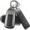 ATFIGII - Custodia per portachiavi compatibile con Chery Omoda 5 Tiggo 7 Tiggo 8 Tiggo 8 Pro per Jaecoo 7, custodia in TPU con portachiavi a 4 pulsanti, colore grigio