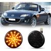 POPMOTORZ LED Luci laterali, 2 Pezzi LED Frecce Laterali con Canbus Senza Errori 4014 SMD Indicatori di Direzione per MX-5 1989-2015, Nero
