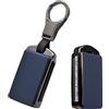 HIBEYO Custodia Protettiva per Chiavi Auto Intelligente per Volvo C30 S60 S80 S90 V60 V70 V90 XC40 XC60 XC70 XC90 S60L T5 T6 T8 Custodia per Chiavi Auto, Colore Nero e Blu
