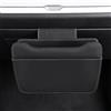 Qirc Pattumiera in pelle per poggiatesta, cestino della spazzatura da appendere, impermeabile, pieghevole, organizer per auto, multiuso, accessori interni per SUV, camion, camper, campeggio (nero
