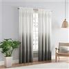 Vue Arashi Modern Boho Decorative Ombre Rod Pocket Window Curtain for Living Room (1 Panel), 52 in x 84 in, Grey