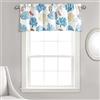 Lush Decor Mantovana per finestra con piume, con filtro luce, 45,7 x 132,1 cm, blu e corallo