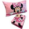 hermet Set Lenzuola 1 Piazza In Flanella Minnie Mouse, 100% Cotone, Set 3 Pezzi, Lenzuolo + Sotto con Angoli + Federa, Singolo