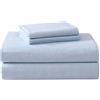 Laura Ashley - Flannel Sheets Full Size, Anti-Pilling & Wrinkle Resistant Cotton, Touchably Soft for All-Season Comfort - Bed Sheets with Matching Pillowcases & Fitted Sheet (Serene Blue)