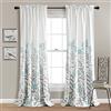 Lush Decor Aprile - Coppia di tende per finestra filtranti luce, 213 cm di lunghezza x 132 cm di larghezza, blu e grigio