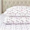 Elegant Comfort Set di lenzuola ultra morbide in 100% flanella di cotone turco, 4 pezzi. Lenzuola natalizie in flanella di prima qualità calde e accoglienti, lenzuolo con angoli con tasca profonda. 1