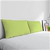 Italian Bed Linen Coppia Federe Max Color 100% cotone, Made in Italy, 50x80 cm con patella interna, Tinta Unita - VERDE ACIDO