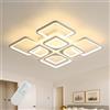 Comely Plafoniera LED Moderna, 80W Lampada da Soffitto, Lampadario LED Soffitto Dimmerabile con Telecomando e Controllo APP 8000LM 3500K - 6500K per Soggiorno, Camera da Letto, Sala da Pranzo