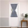 PANOVOUS Tende per porte francesi grigie per piccole finestre, eleganti tende per porte e finestre, tende per luci di posizione, colore grigio, 63 x 100 cm, 1 pannello