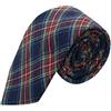 King & Priory Traditional Cravatta A Quadri Scozzesi Tartan Blu Marino