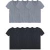 Fruit of The Loom Eversoft Cotton Stay Tucked V-Neck T-Shirt Intimo, Regular-Nero/Grigio-Confezione da 6, S (Pacco da 6) Uomo