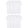 Fruit of the Loom V-Neck Undershirts, Moisture Wicking & Tag Free, Also Available Sizes Intimo, Tall Man-Bianco-Confezione da 6, L Altamente (Pacco da 6) Uomo