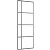 vidaXL Porta Scorrevole Smerigliato ESG Vetro Alluminio 76x205 cm Nera