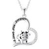 ROMANTICWORK Collana con ciondolo a forma di mucca in argento sterling 925 con ciondolo a forma di mucca, regali per donne e ragazze