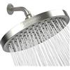 SparkPod Fixed Shower Head - High Pressure Rain - Luxury Modern Chrome Look - Easy Tool Free Installation - The Perfect Adjustable Replacement (Brushed Nickel, 20cm Round)