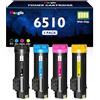 Meagiis 6510 6515 Toner Compatibili con Xerox 6510 6515 Toner (4 Pezzi)