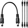 KUOQIY 4 Pezzi 20cm 22AWG 5.5mm x 2.1mm Cavo di Alimentazione Maschio a Maschio DC, Cavo di Prolunga di Alimentazione CC, per Telecamera di Sicurezza CCTV LED Strip