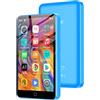 ZAQE Lettore MP3 da 80 GB con Bluetooth e WiFi, lettore MP3 con touchscreen da 4,0 per bambini Altoparlante integrato, lettore MP4 con Spotify, Audible, Amazon Music, Deezer, Pandora, fino a 1TB (Blu)