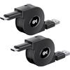 Cable Matters Cavo USB-C retrattile corto, 1 m | 3 A ricarica rapida, 3 A / 15 W ricarica rapida, USB-C a USB-A cavo, IPhone 17/16 / 15 Pro Max / Plus