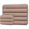MOSISO 17-17,3 pollici Custodia Laptop, 17,3 pollici Borse PC Compatibile con Dell XPS/HP Pavilion/Ideapad/Acer/HP Omen Quaderno Computer, Poliestere Orizzontale Borsa&Pouch, Marrone