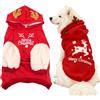 Celebration Directre Abito natalizio per cani, abbigliamento per cani, gatti, abito natalizio, animale domestico, Babbo Natale, costume da renna per cani di taglia media e grande e gatti