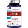 Granions Ferro Bisglicinato 14 mg 60 Capsule Vitamine B9 B12 - Granions | Ferro bisglicinato con vitamine B9, B12 e B2, energia e riduzione della stanchezza, gravidanza, vegan, 2 mesi