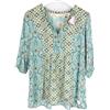 Odd Molly Tunica Blusa Funky Belle Donna XS Collo A V Motivo A Tre Quarti