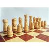 Master of Chess Scacchiera in Legno "CASTLE DELUXE XXL" 60 cm - Fatto a Mano Intarsiato Grandi Set di Scacchi Pieghevoli per Bambini e Adulti