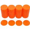 Smartdealspro - Set di 100 contatori in plastica opaca, 25 mm, con scatola portaoggetti (Arancione Rosso)