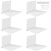 FENTEC Mensole da Muro per Libri, Libreria a Muro Sospesa, Libreria Invisibile a Parete, Libreria in Metallo Nascosta per la decorazione della camera da letto e dell'ufficio, 6 Pezzi(Bianco)