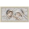 Lupia - Quadro Moderno The Kiss Ceramic Mix Sacra Famiglia GIOVY, Decorazione Glitter, Cornice Legno Striata Oro, Adatto per Camera da Letto, Soggiorno e Ufficio, 60x110 cm, Stampa su Legno