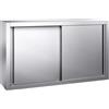 Ristoattrezzature Modello: 117453138,Pensile in acciaio inox 180x40x65h cm con 2 porte scorrevoli VS