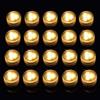 LUXJET Mini luci a LED impermeabili subacquee, luce bianca calda, funzionamento a batteria, piccola luce a LED, vaso per acquario, idromassaggio, feste, matrimoni, decorazione (20 pezzi senza