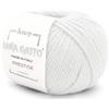 Kalapanta Gomitolo 100% Cashmere Lana Gatto Prestige Linea Luxury per lavoro a maglia e uncinetto, 25 gr. 75 mt (Bianco - 10001, 1)
