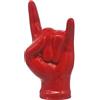 sicilia bedda - Mano Corna in Ceramica di Caltagirone - Altezza 18 Centimetri - Vari Decori (Rosso)