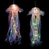 Dremisland 2 pezzi lampada da medusa sospesa da appendere, meduse, lanterna luminosa, blu, viola, portatile, lampada da medusa Jellyfish, luce d'atmosfera ricaricabile, per compleanni, ragazze, Natale