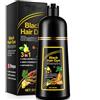 QINGZY Natural Herbal Instant Black Hair Dye Shampoo, Capelli Colorati Nero Colorante Capelli Istantaneo 3 in 1 Naturale Colore per Donne e Uomini, Ingredienti Vegetali, Fast-Acting Formula, 500 ml