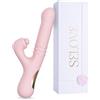 SELOVE Vibratore Rabbit a Doppia Stimolazione - Movimento Come-Hither, Sfere Scorrevoli e Tapping Clitorideo (Rosa)