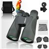 LUXUN Binocolo HD 12x50 per adulti, binocolo con adattatore per smartphone, custodia per il trasporto, 20 mm, con rivestimento FMC e obiettivo prisma BAK4 Premium