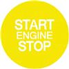 4R Quattroerre.it 17161 Adesivi Start Engine per Alfa Giulia Stelvio e Tonale, Giallo, Set da 2