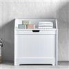 Bath Vida Home Discount Priano Armadio Bagno, armadietto cassettiera pattumiera in Legno per Biancheria, Bianco