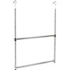 oceanstar 2-Tier Portable Adjustable Closet Hanger Rod Appendiabiti Armadio, Metallo, Finitura cromata