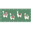 Vilber Tappeto Fiamme Verde-02 (52 x 120 x 0,2 cm), PVC poliestere antiscivolo, lavabile, resistente al calore, con possibilità di runner da tavola e tovagliette da gioco.