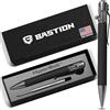BASTION Bolt Action Pen Penna a sfera esecutiva di lusso in fibra di carbonio | Penna per scrittura aziendale retrattile ricaricabile con inchiostro (fibra di carbonio/acciaio inossidabile)
